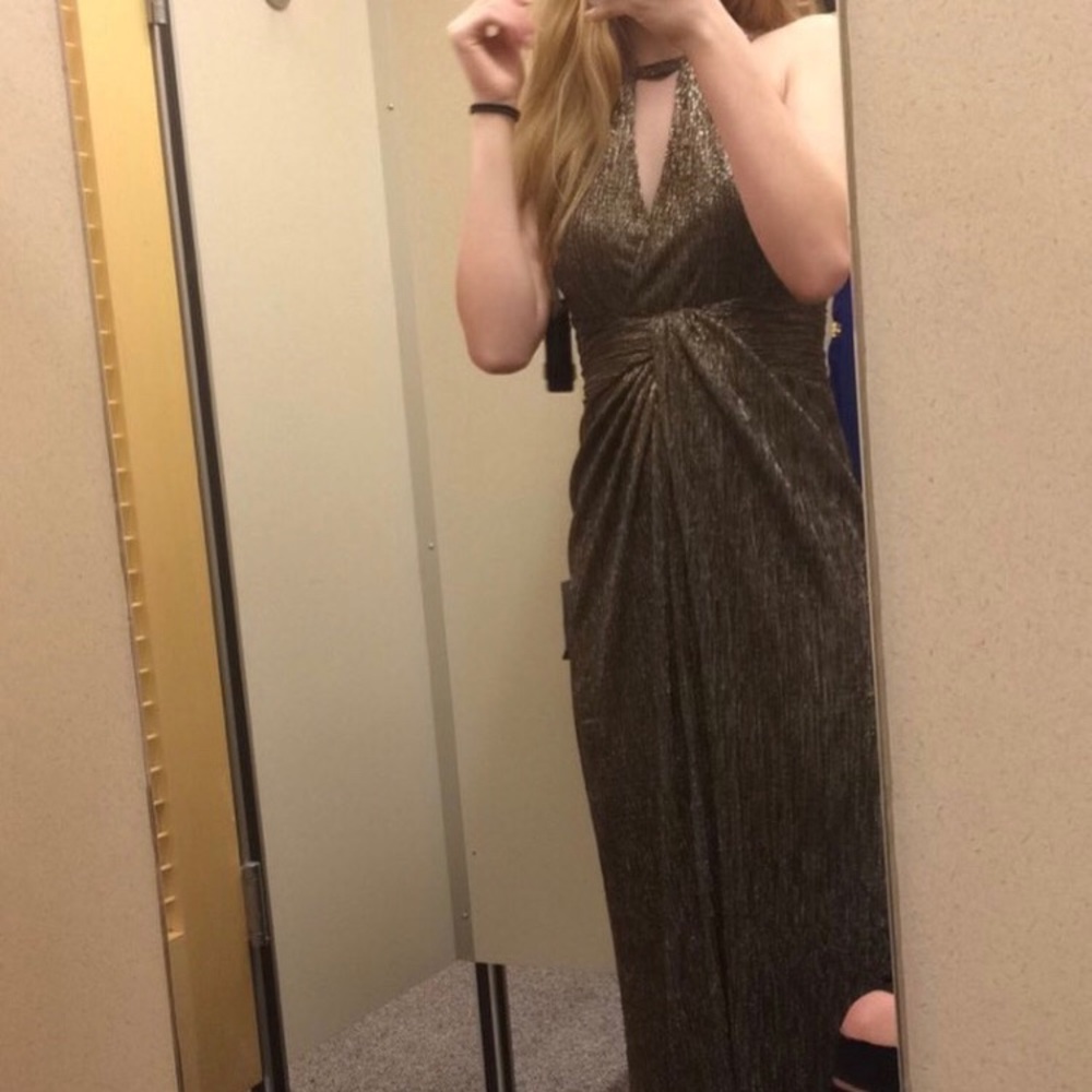 Bodycon silver/gold gown (prom/special occasion)